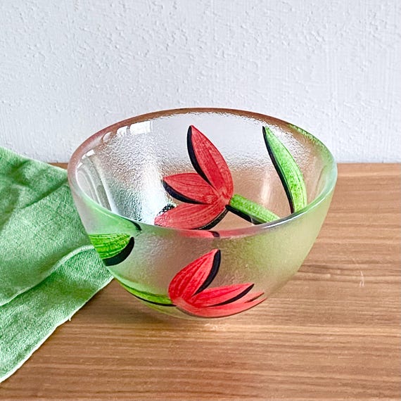 Kosta Boda TULIPA ハンドペイントガラスボウル - Etsy 日本