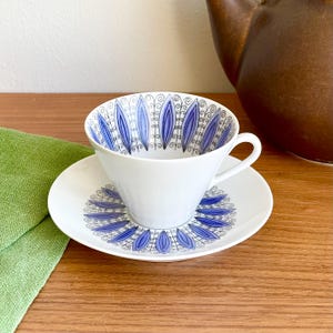 Rare! Arabia Finland SENJA mocha cup and saucer