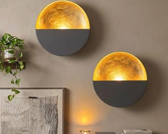Set of Two Eclipse Wall Sconce Tea Light Candle Holders