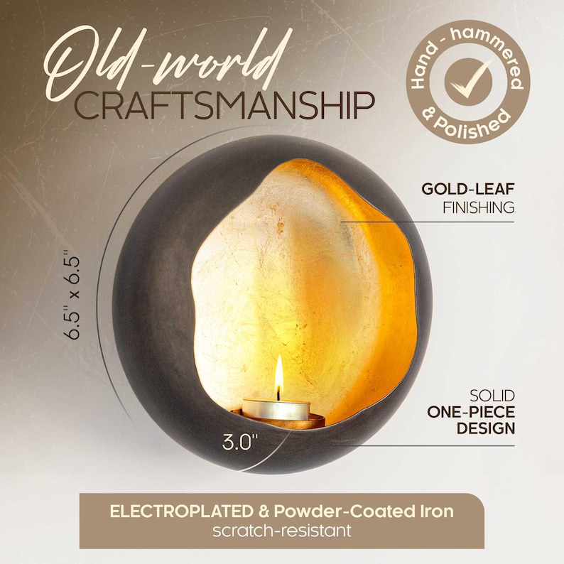 Solara Wall Sconce Tea Light Candle Holders