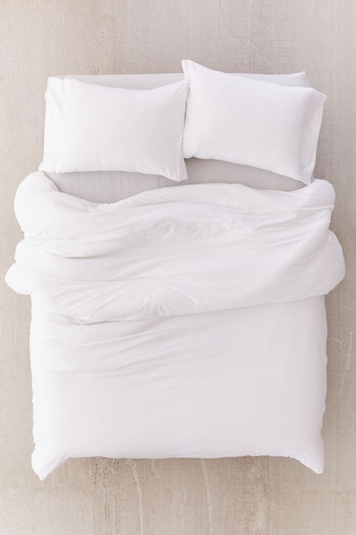 Premium Cotton Plain White Bedding 5 Pcs Set Cotton Duvet Etsy