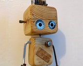 Wooden Robot - Recycled and Handmade