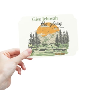 Postales Dar Gloria a Jehová Naturaleza (15, 30 y 45 uds.) 2025 Años TJ Texto Salmo 96:8, Carta pionera Escribir Correo Tarjeta de agradecimiento hermanos