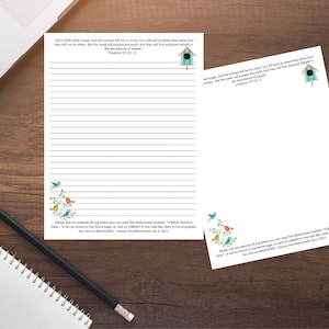 Letter Writing Printable for November Watchtower Campaign. Birds. JW. PDF 11&quot;x8.5&quot;. Jw Letter Writing. Jw Campaign. JW stationary. Psalm 37