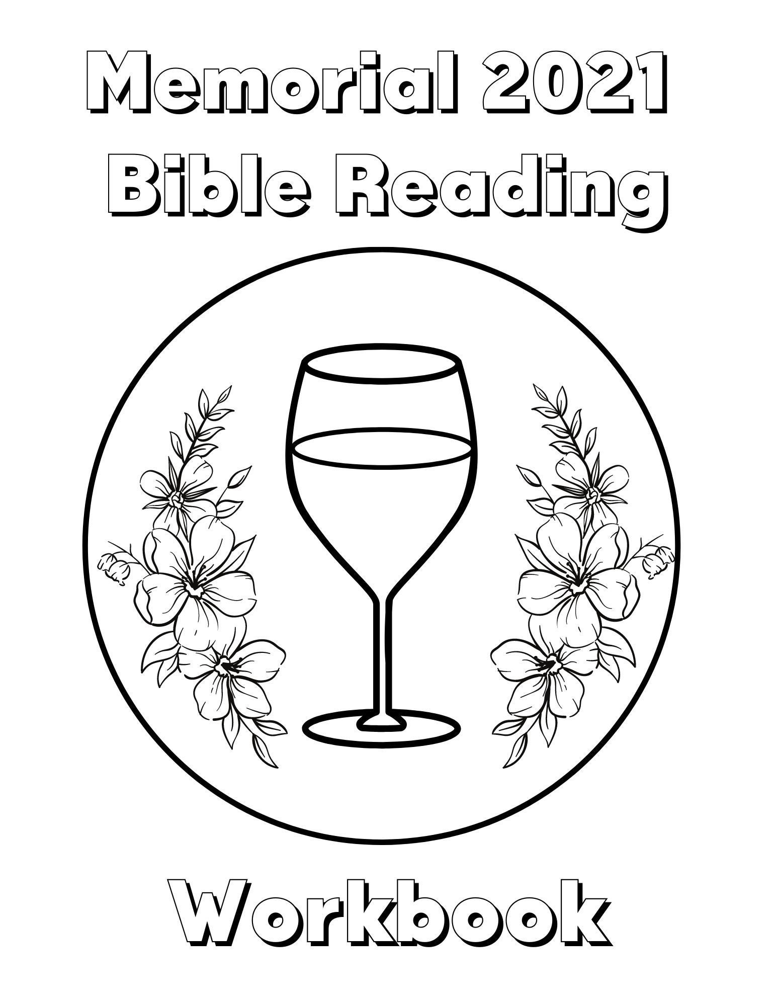 Memorial Bible Reading Workbook for Kids. JW 2021 Memorial Etsy