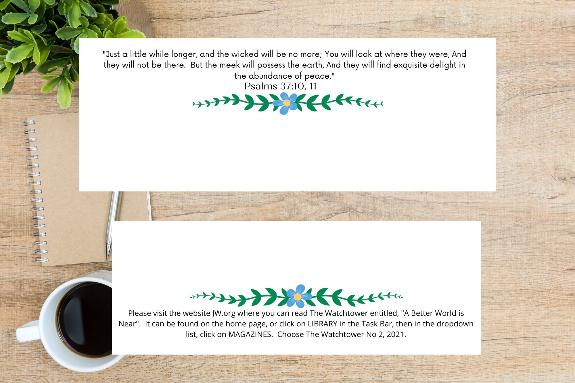 Letter Writing Printable for November Watchtower Campaign. Blue Flower ...