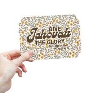Postales Dar Gloria a Jehová Floral (15, 30 y 45 uds.) 2025 Años TJ Texto Salmo 96:8, Carta pionera Escribir correo Tarjeta de agradecimiento hermanos