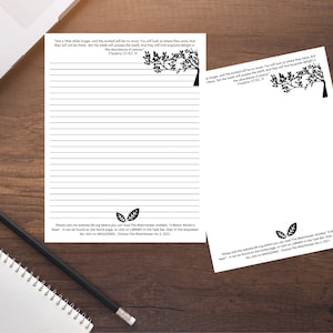 Letter Writing Printable for November Watchtower Campaign. Tree. JW. PDF 11&quot;x8.5&quot;. Jw Letter Writing. Jw Campaign. JW stationary. Psalm 37