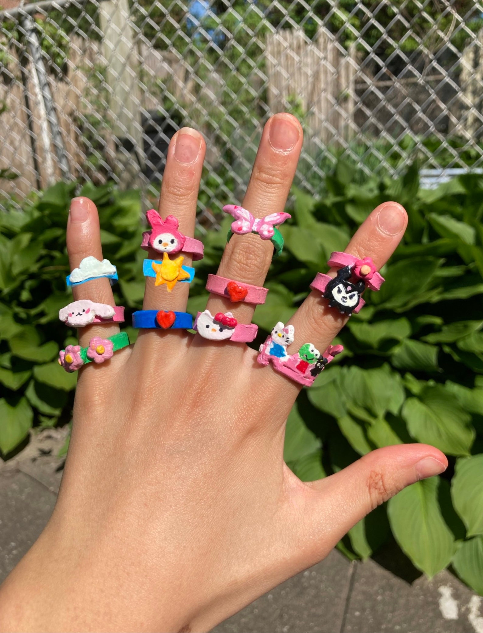 Clay rings/ cottage core/ Sanrio core/ hello kitty core/ anime Etsy