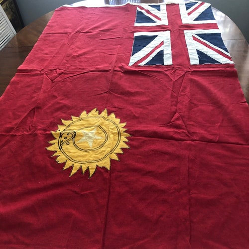 Antique British-India Merchant flag 56” shops long and 34” wide-