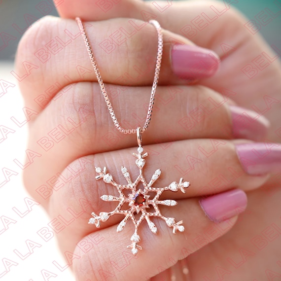 Etsy snowflake necklace new arrivals