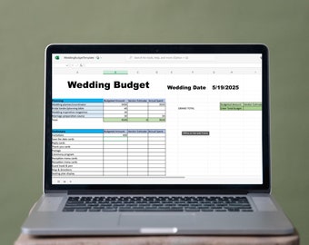 Wedding Budget Excel Template | Expense Tracker | Wedding Planning | Bridal Spreadsheet