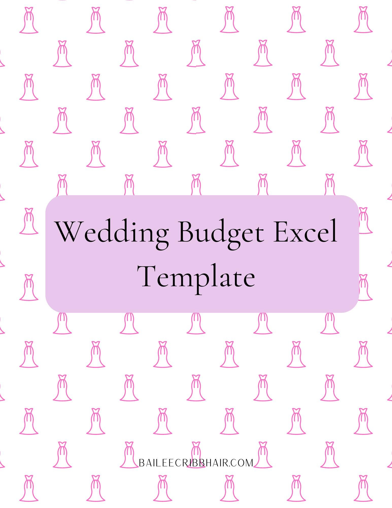 Wedding Budget Excel Template | Expense Tracker | Wedding Planning ...
