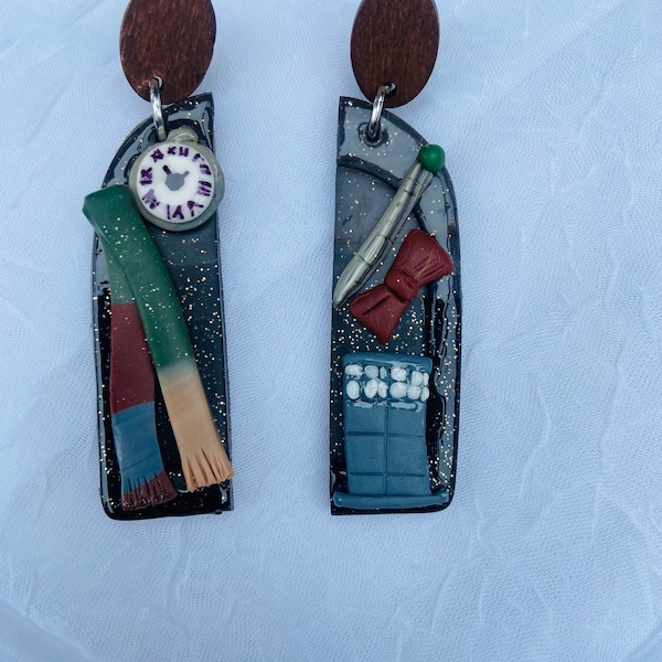 Time Lord Earrings | Handmade Polymer Clay Earring