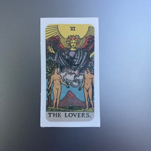 The Lovers Tarot Card 2”x 1” Rectangular Sticker