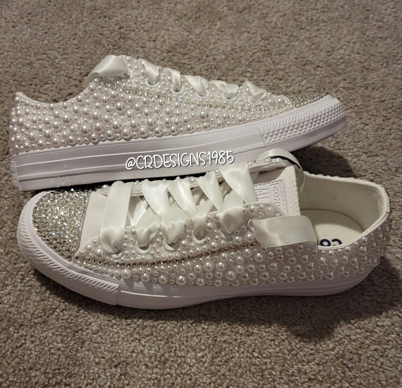 Formal Dress Custom Converse Journeys Converse Prom Authentic Converse All  Stars In Silver Custom Made To
