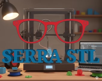 SERRA Brillen Topper STL Datei für 3D Druck (Digitaler Download)