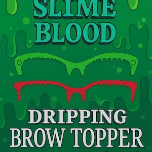 1 3D Printed DRIPPING Brow Topper Magnetic Glasses Toppers with Magnets installed