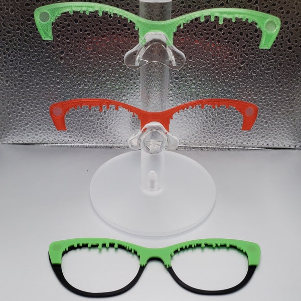 1 3D Printed DRIPPING Brow Topper Magnetic Glasses Toppers with Magnets installed