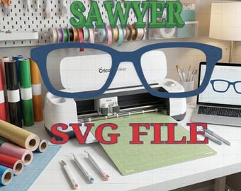 SAWYER Eyewear Topper SVG-Datei: Cricut Brillengestell (Digitaler Download)
