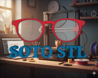SOTO Eyeglass Topper STL-Datei für 3D-Druck (Digitaler Download)