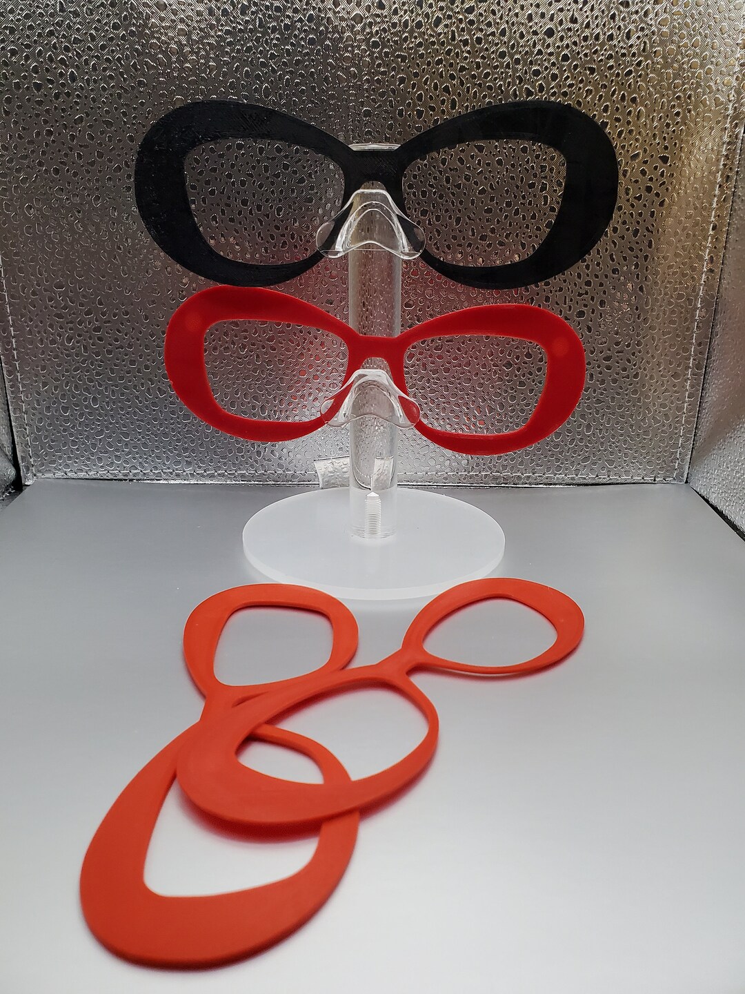 1 HIPPIE 3D Printed Glasses Topper With INSTALLED Pair