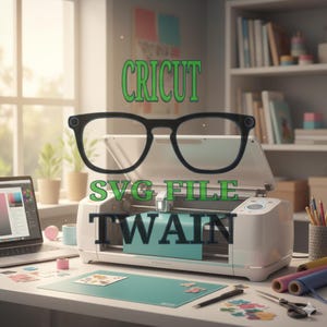 Twain Eyeglasses Topper SVG File: Cricut Design (Digital Download)
