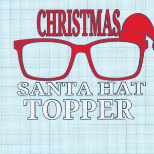 1 3D Printed SANTA HAT Magnetic Glasses Toppers with Magnets