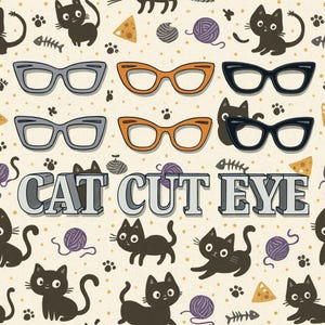 1 Cat Eye Cut 3D Printed Magnetic Glasses Topper with Magnets INSTALLED Pair Compatible