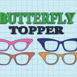 1 BUTTERFLY 3D Printed Magnetic Glasses Topper with Magnets INSTALLED Pair Compatible