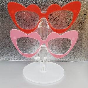1 HEARTS 3D Printed Magnetic Glasses Topper with Magnets INSTALLED Pair Compatible