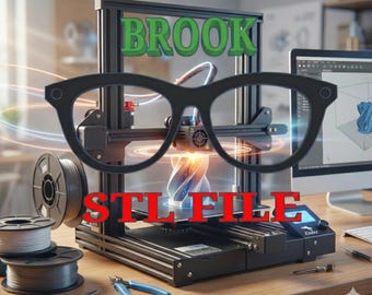 File STL BROOK TOPPER per stampa 3D, download digitale, stl, occhiali stl, montatura per occhiali, occhiali, occhiali, Topper,