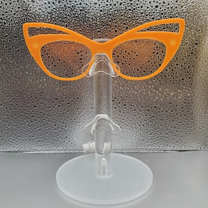 1 BIG Cat Eye Cut 3D Printed Magnetic Glasses Topper with Magnets INSTALLED Pair Compatible