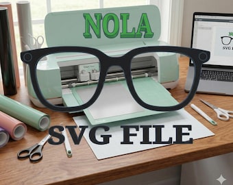 NOLA Eyewear Topper SVG-Datei: Cricut Brillengestell (digitaler Download)