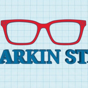 LARKIN TOPPER STL File for 3D Printing, Digital Download, stl, Eyeglasses stl, Eyeglasses Frame, Glasses, Eyewear, Topper,