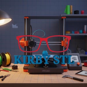 Kirby Eyeglasses Topper STL File for 3D Printing (Digital Download)