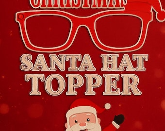 1 3D Printed SANTA HAT Magnetic Glasses Toppers with Magnets