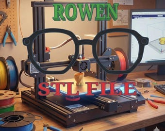 ROWEN TOPPER STL-Datei für 3D-Druck, digitaler Download, Brillen stl, Brillengestell, Brille, Eyewear, Topper,