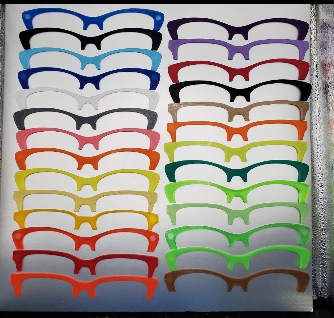 Bundle RANDOM Color 3D Printed Magnetic Glasses Brow HALF Topper