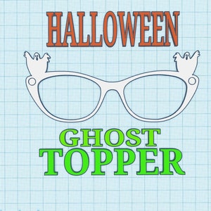 1 3D Printed Halloween GHOST Topper Magnetic Glasses Toppers with Magnets