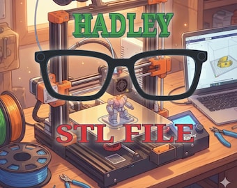 HADLEY TOPPER STL Datei für 3D Druck, Digital Download, Brillen Stl, Brillengestell, Brille, Eyewear, Topper,