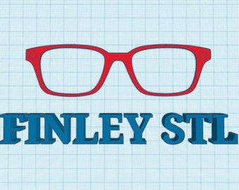 FINLEY TOPPER STL File for 3D Printing, Digital Download, stl, Eyeglasses stl, Eyeglasses Frame, Glasses, Eyewear, Topper,