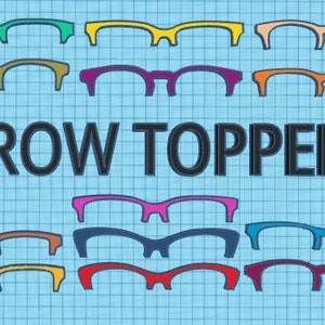 1 BROW HALF 3D Printed Magnetic Glasses Topper blank with Magnets installed Pair Eyewear Compatible