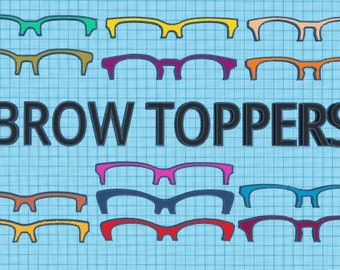 1 BROW HALF 3D Printed Magnetic Glasses Topper blank with Magnets installed Pair Eyewear Compatible