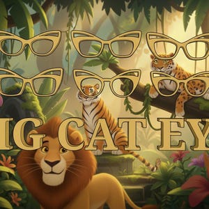 Big Cat Eye Glasses Topper Blank: 3D Printed Magnetic Frames