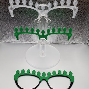1 Clear 3D Printed CHRISTMAS Lights Brow Magnetic Glasses Toppers with Magnets