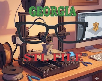 GEORGIA TOPPER STL Datei für 3D Druck, Digital Download, Brillen Stl, Brillengestell, Brille, Eyewear, Topper,