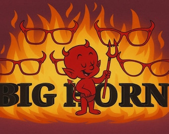 1 BIG HORN 3D Printed Magnetic Glasses Topper with Magnets installed Pair Eyewear compatible
