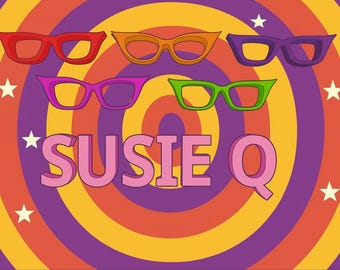 1 SUSIE Q 3D Printed Magnetic Glasses Topper with Magnets INSTALLED Pair Compatible