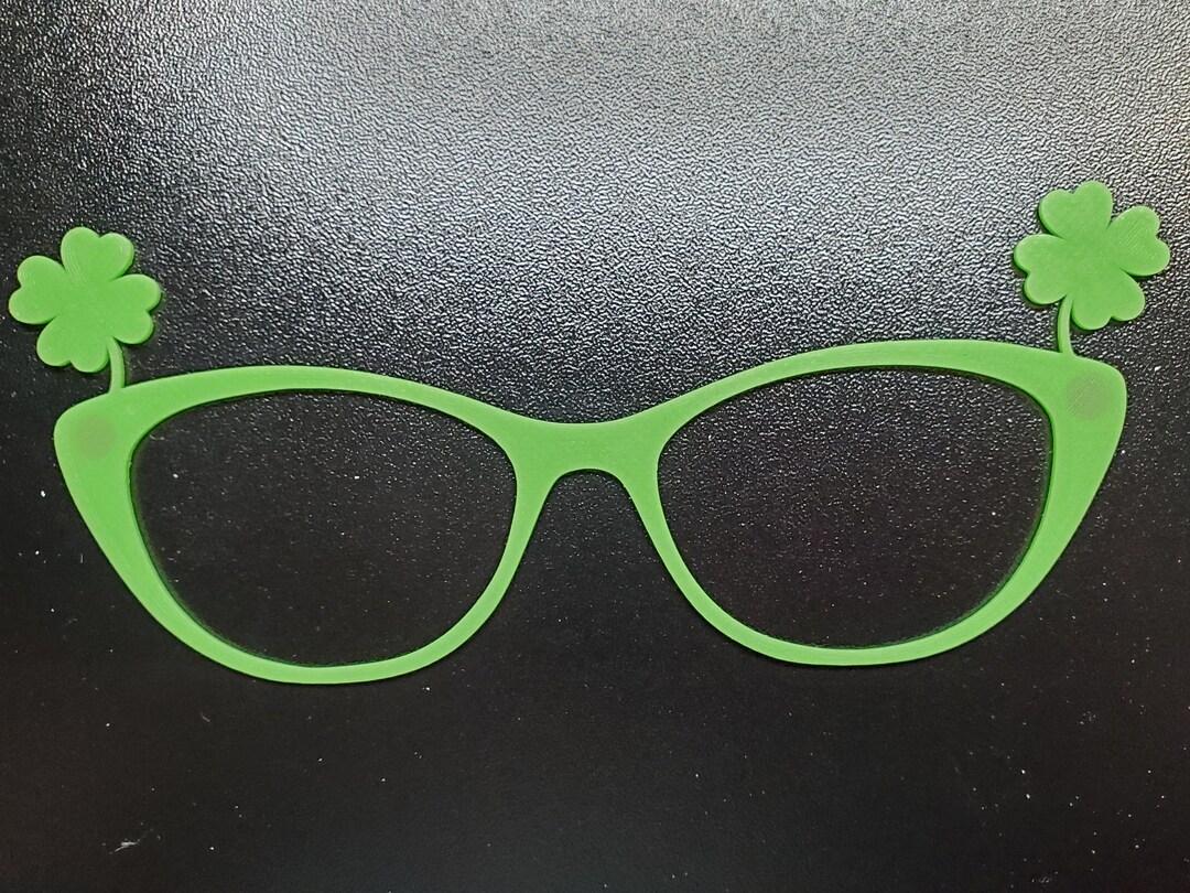 1 3D Printed LUCKY 4 LEAF Clover Topper Glasses Toppers With